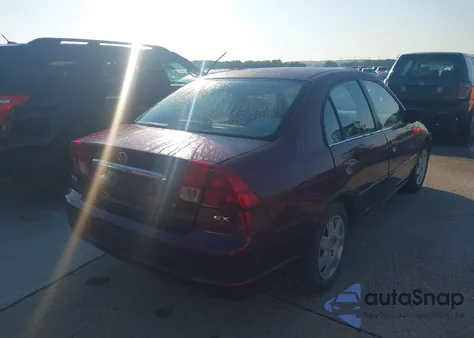 2002 Honda Civic Ex из США, поврежденный, VIN 1HGES26762L036357